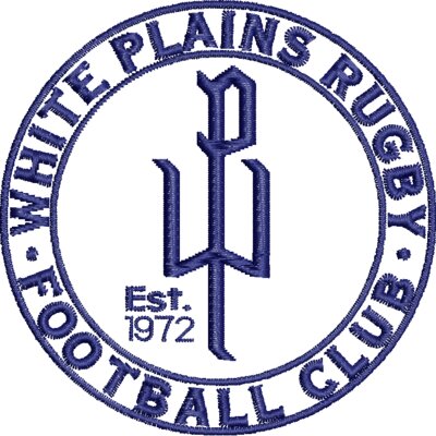white plains rugby chest blue