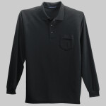 Long Sleeve Silk Touch Polo with Pocket